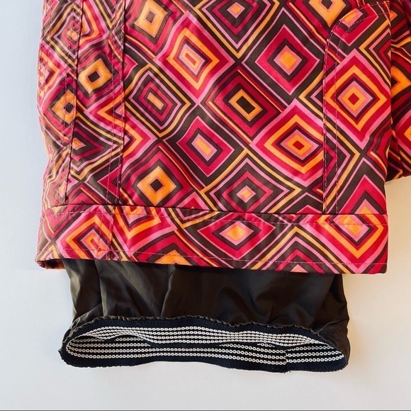 ❤️ Obermeyer fun geometric prints Snow Ski Pants Size 16  N8 - Picture 8 of 13